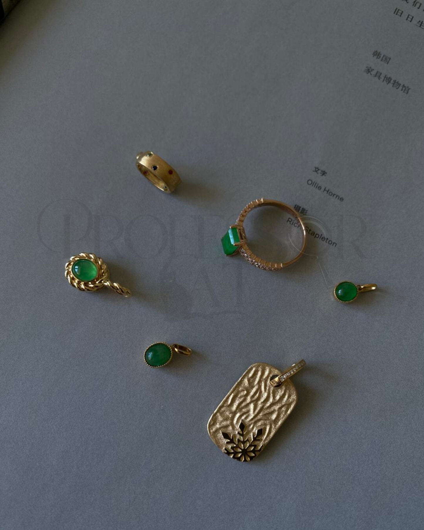 PROFCATJADE Aura Minimalism Jade Charm