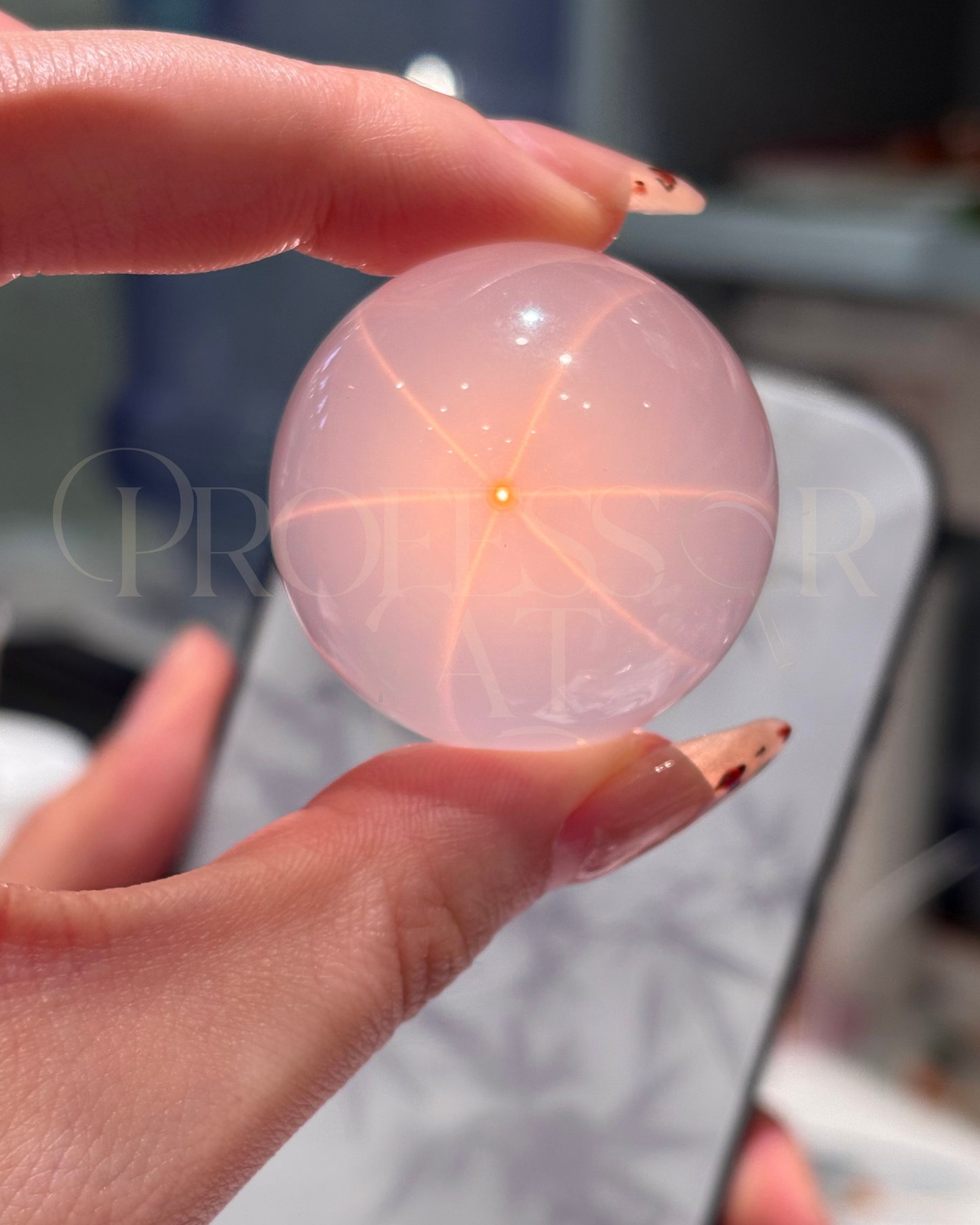 PROFCAT Hexagram Rose Quartz Sphere