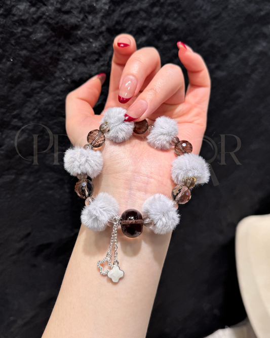 PROFCAT  Pom-Pom Style Crystal Bracelet