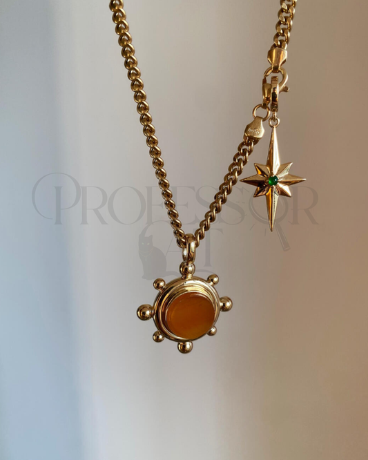 PROFCATJADE Aura Amber Jade with Polaris Pendant