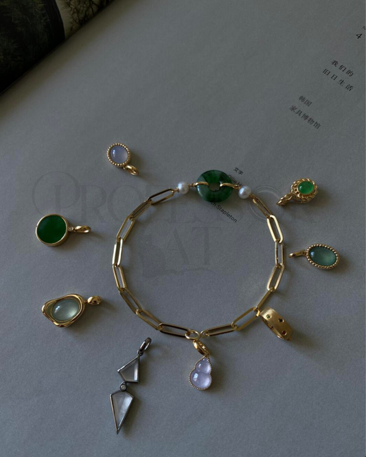 PROFCATJADE Aura Minimalism Jade Charm